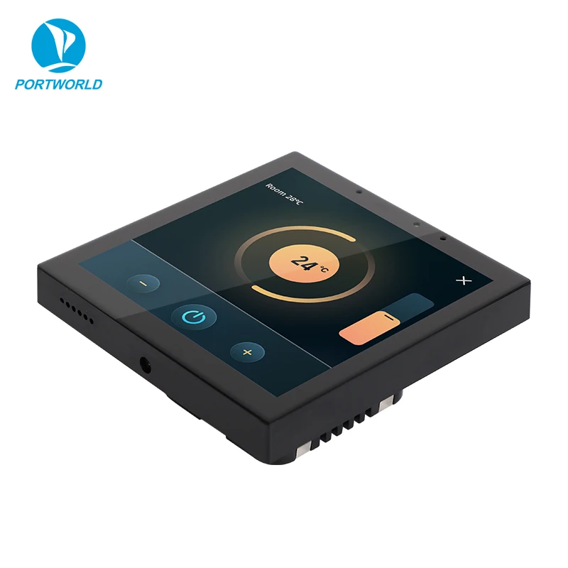 لوحة تحكم KNX تعمل بنظام أندرويد 4 بوصة IPS شاشة تعمل باللمس مصدر كهربائي رباعي النواة للفنادق تصميم شريط السيارة RV المرآب