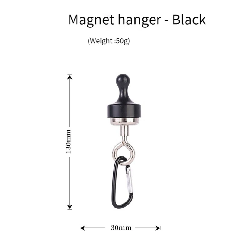Ab47-ímãs de barraca de acampamento, ganchos magnéticos de dossel com mosquetão de aço inoxidável para acampamento, suspensão de cruzeiro