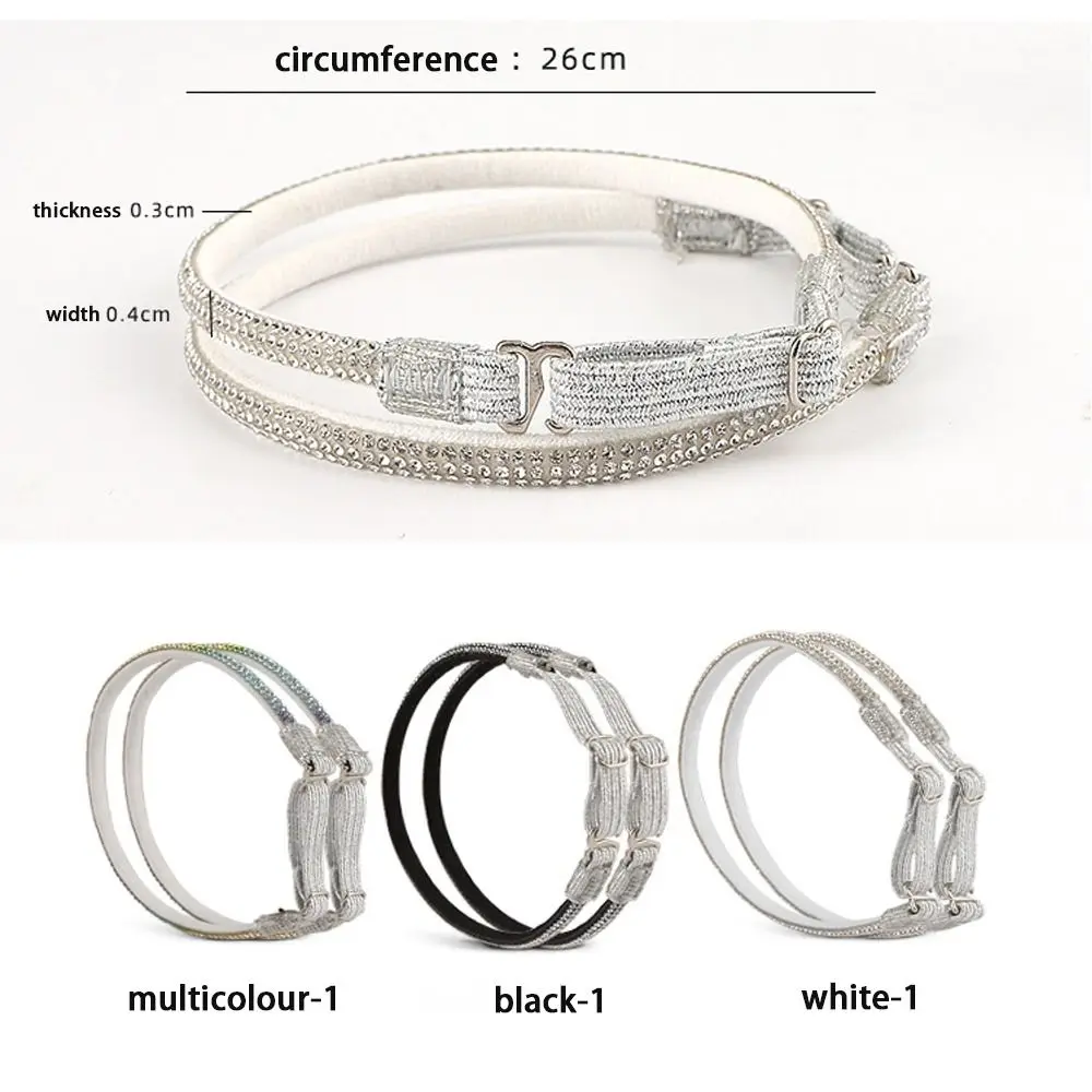 1Pairs Women Lazy Shoeslaces Anti-skid Bundle Laces High Heels Shoe Belt Adjustable Free Triangle Ankle Holding Shoe Decorations image 6