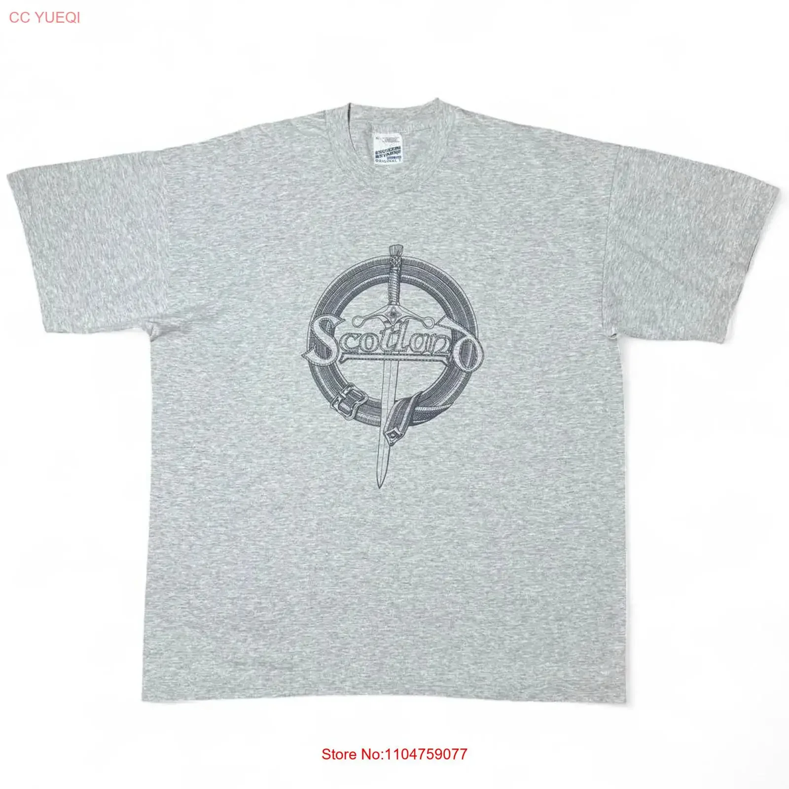 Vintage 90s Grey Scotland Emblem T shirt XL Scottish Highlands vintage Washed Top For Everyday Wear streetwear Slightly Unisex