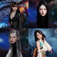 1/6 Scale Asian Beauty Girl Head Sculpt SUPER DUCK SDH024 Head Carving Model Pale Toys