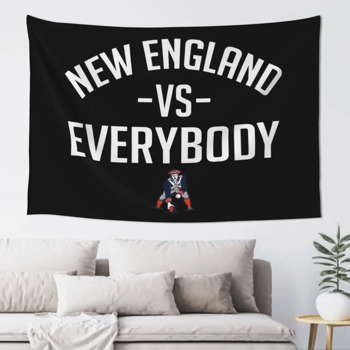 New England VS Everybody Tapestry Wall Hanging Room Decor Tapestry