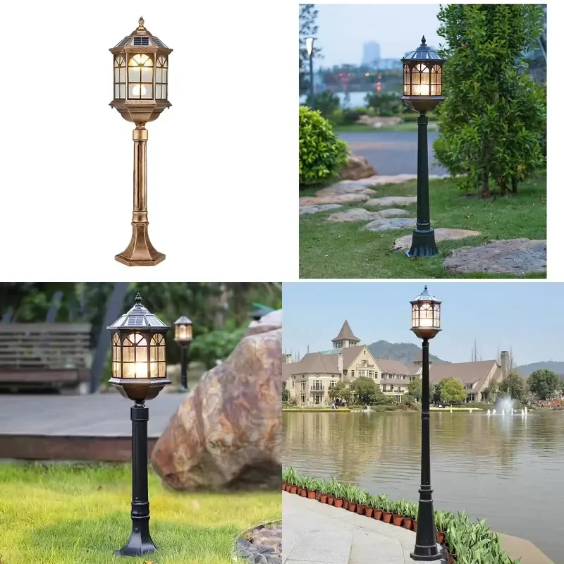for Outdoor Waterproof Solar Garden Light Aluminum Park Villa Home Landscape Lawn Light