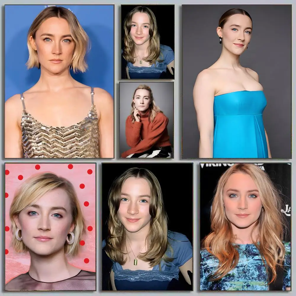 Singer S-Saoirse Ronan Poster Sticky Poster Home Office Wall Bedroom Living Room Kitchen Decoration Painting