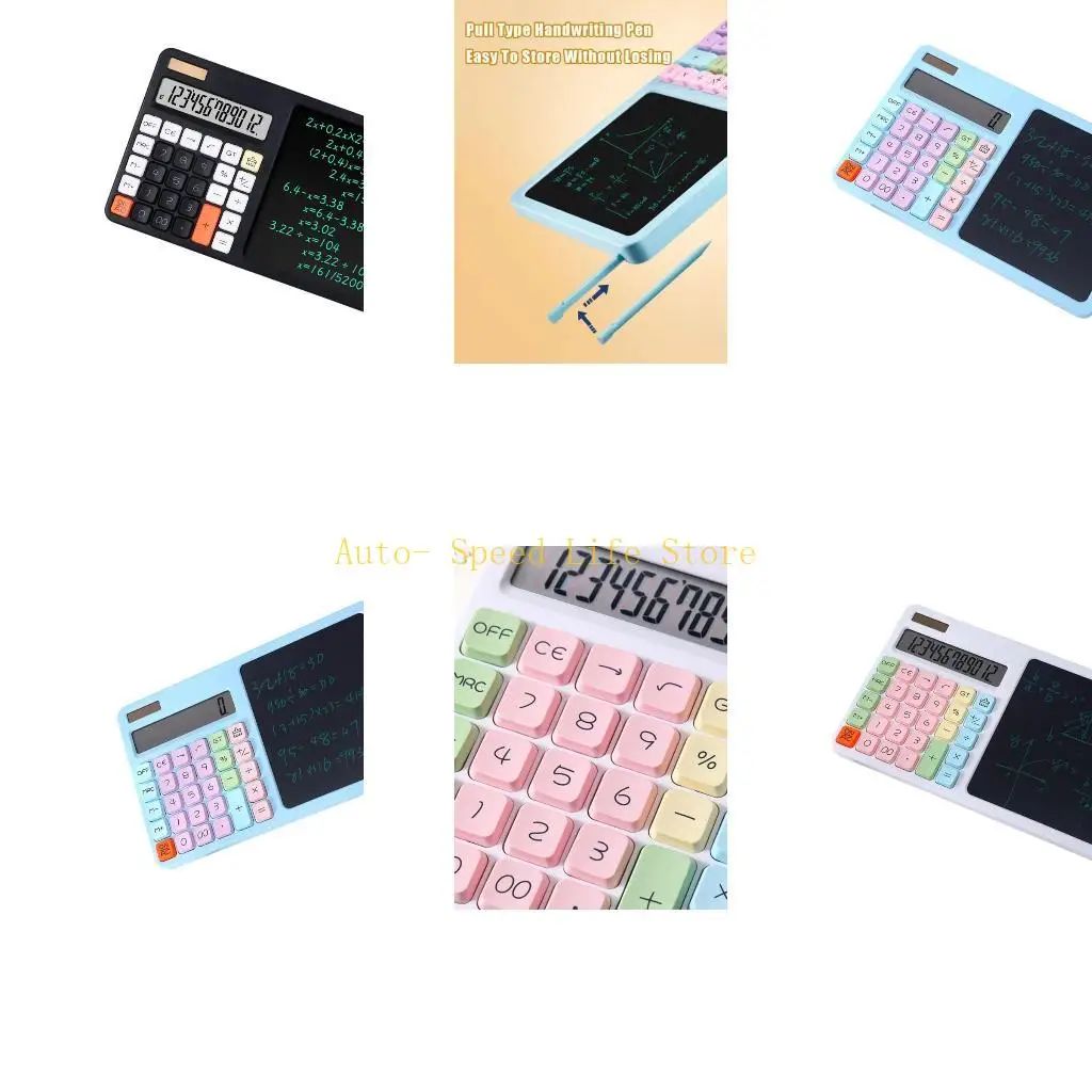 

02DA 12 Digit Solar Calculator With LCD Writing Board Standard For Office School