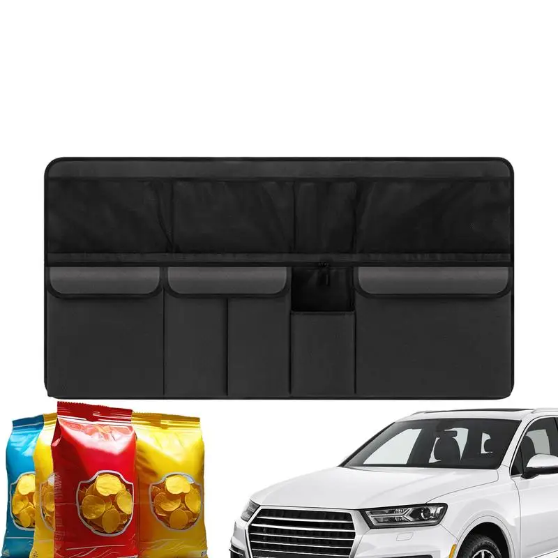 

Trunk Organizer For Car Auto Grocery Storage Holder Large Waterproof Trunk Organizer With Multiple Dividers For Diaper Snack