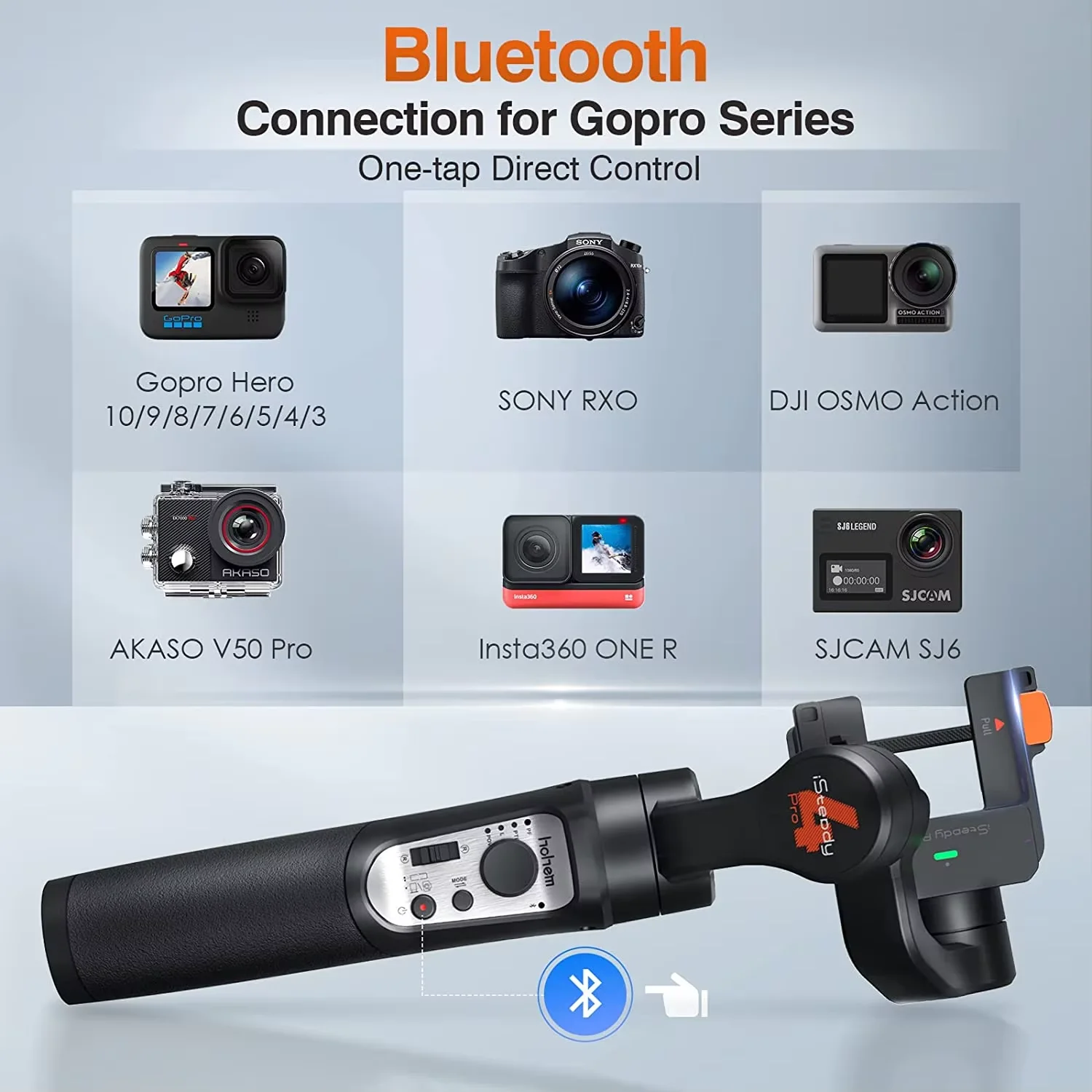 Hohem iSteady Pro 4 مثبت Gimbal لكاميرا GoPro 11 12 13 Action 3-Axis يده Gimbal Gopro Hero 10 9 8 7 6Osmo Action