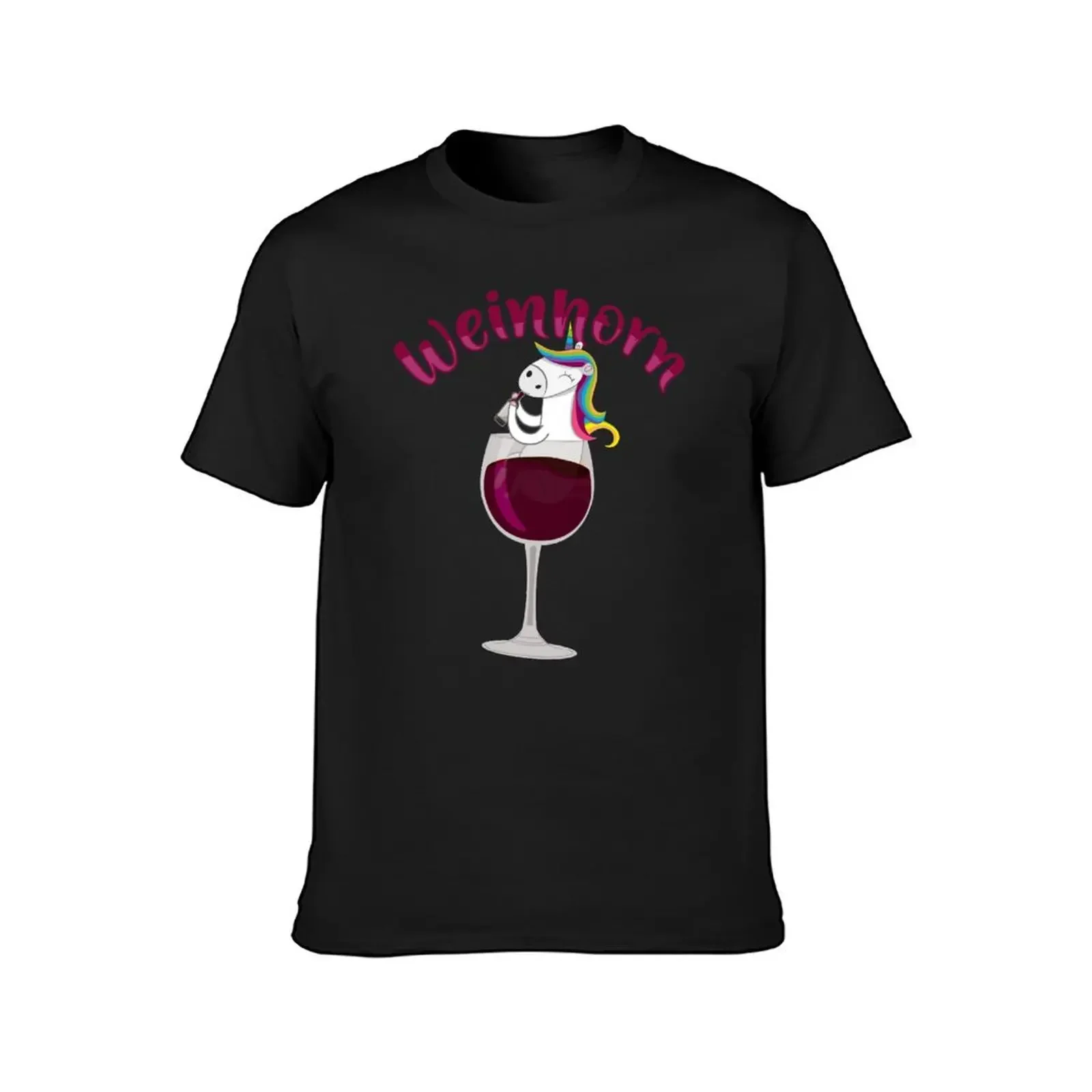 Unicorn drinks wine Weinhorn wine lover wine festival design T-Shirt oversized graphic tee men t shirts