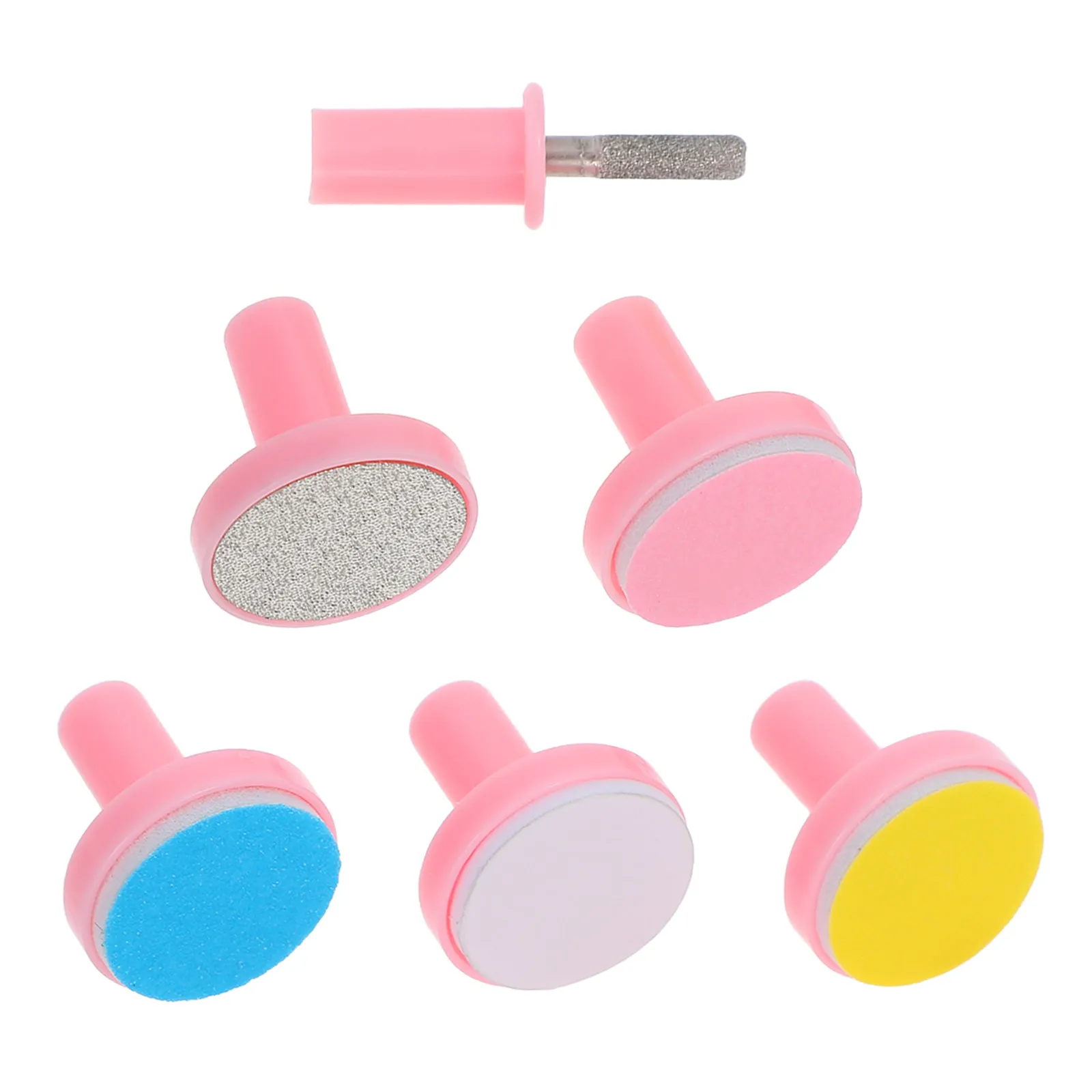 6Pcs Electric Nail File Replacement Pads Soft Grinding Heads Safe Trimmer Clipper Sandpaper Set Portable