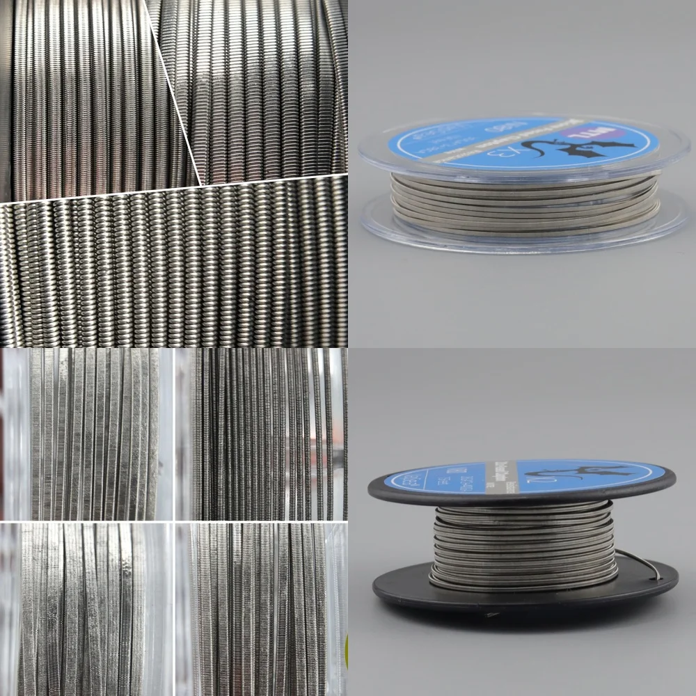 Heating Element Coil Wire System 3 Materies 1/2/3 Resistance Fused Wires Clapton Inside 10/15FEET Spool Roll Repair Accessories