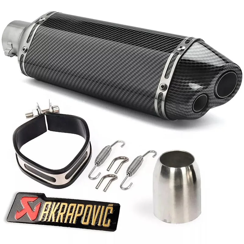 

For Kawasaki Fuki Horizon Racing 51 Universal 370 Double Hole Small Hex Modified Motorcycle Exhaust Pipe Tailpipe