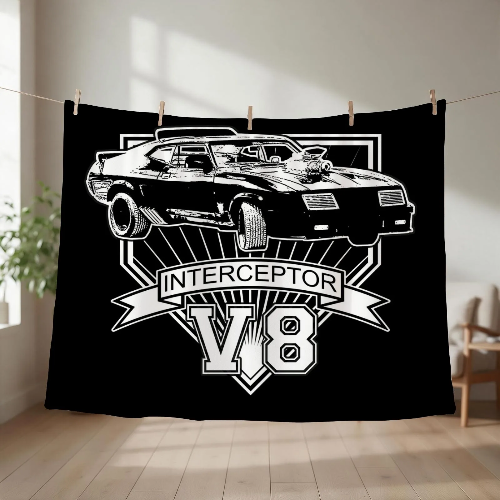 Mad Max V8 Interceptor Throw Blanket couch cozy soft plush fuzzy picnic outdoor blanket