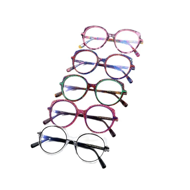 New Color Match Glasses Frame Women's High Quality Hand-made Cat-eye Acetate Optical Reading Prescription Eyewear for Men