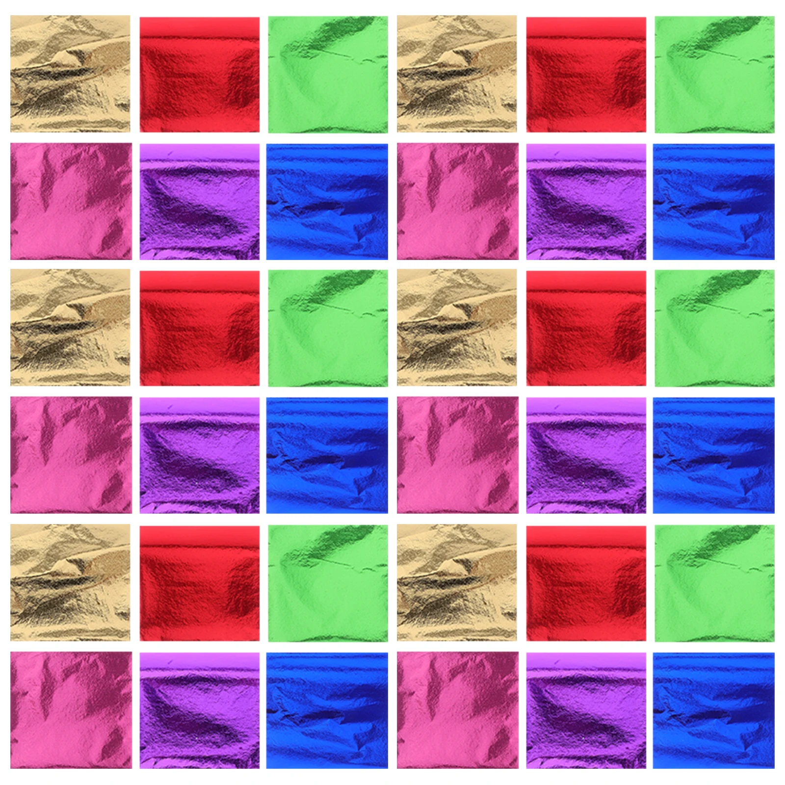 

300Pcs Imitation Gold Leaf Sheets Bright Multi-Color Foil Paper for Handicrafts Clay Nails Paintings Decoration