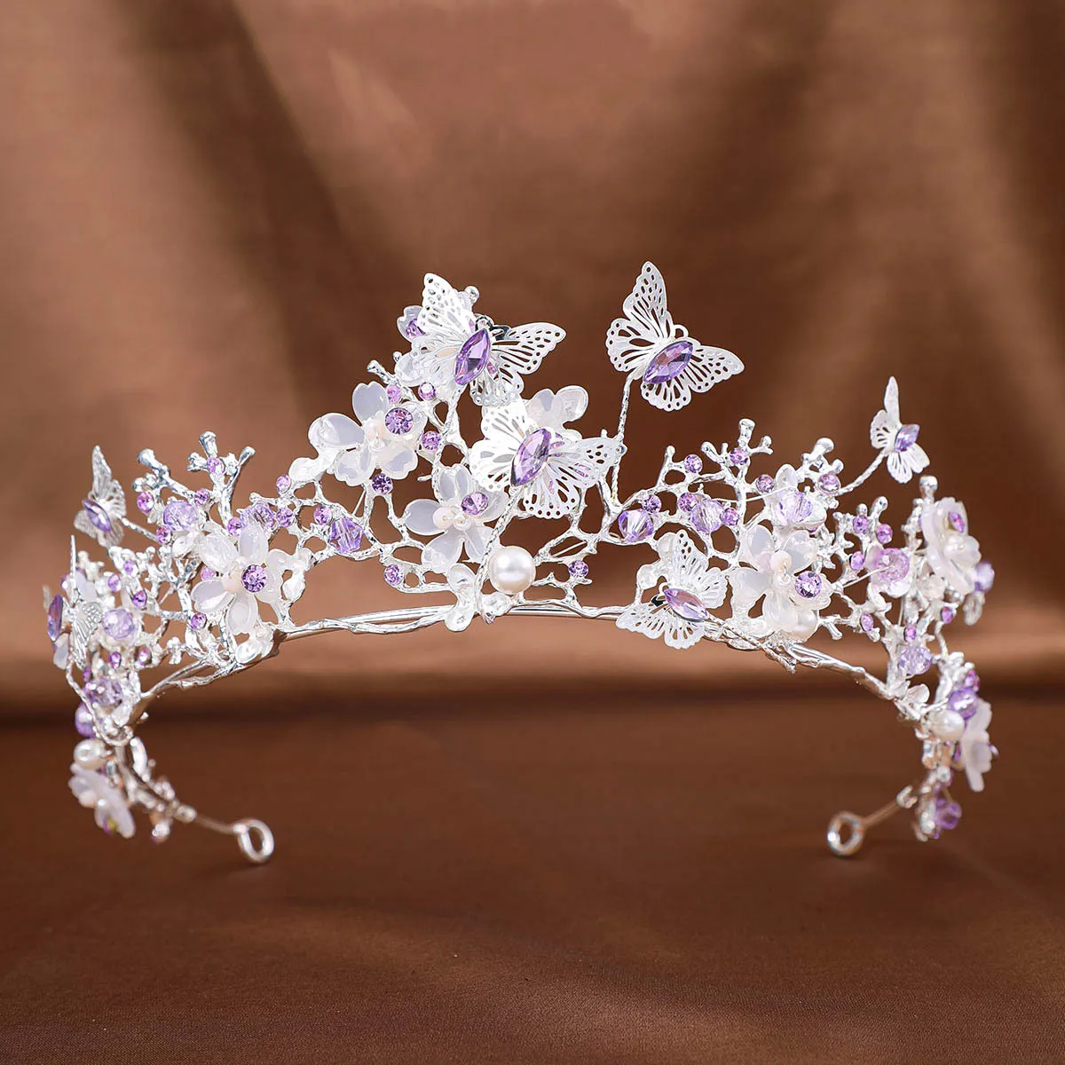 Diadème et couronne faits à la main avec document en or perlé, accessoires pour cheveux, patients, bande de sauna de mariage, bijoux à motif de fleurs pour la mariée