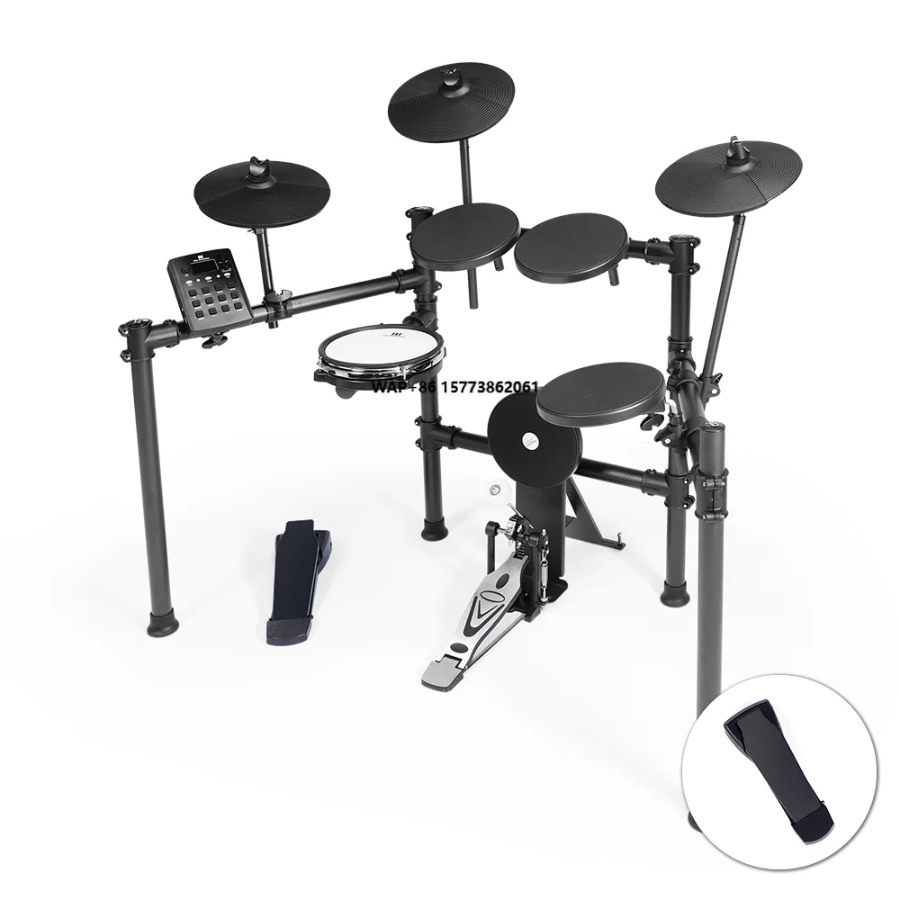 

Ударный инструмент для домашнего использования, электронная барабанная установка со свободной педалью, отличная цена