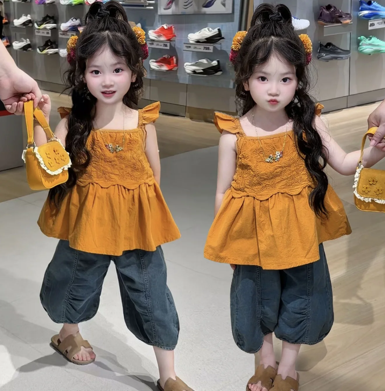 completo-estivo-alla-moda-per-ragazze-set-due-pezzi-in-stile-dopamina-abbigliamento-in-denim-set-di-vestiti-dolci-per-bambine