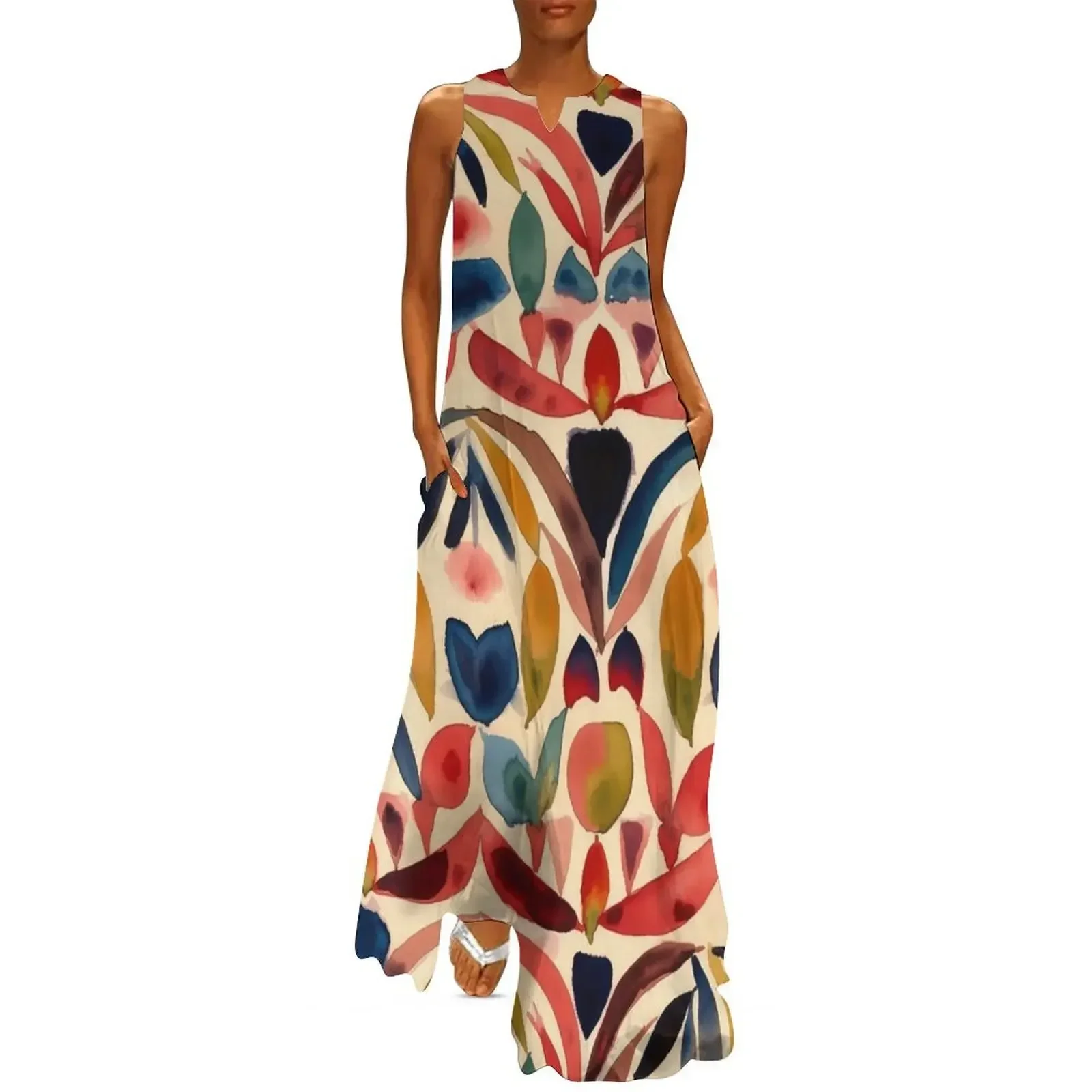 

Water color Igorot pattern Long Dress summer outfits for women 2025 summer dresses dress women summer Dress