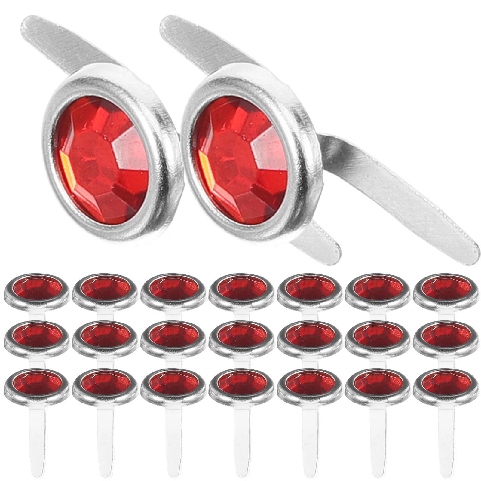 

100 Pcs Colored Diamond Crafts Making Mini Paper Brads Tiny for Double Child