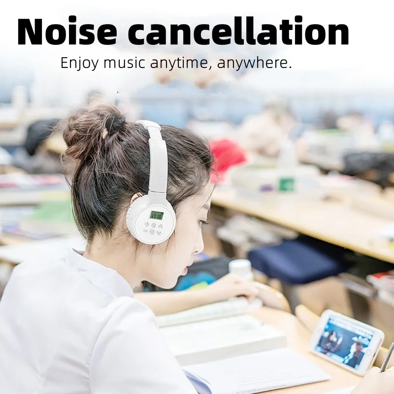 سماعة رأس محمولة FM من AIBEN ، اتصال لاسلكي ، سماعات رأس راديو جاك ، C201S