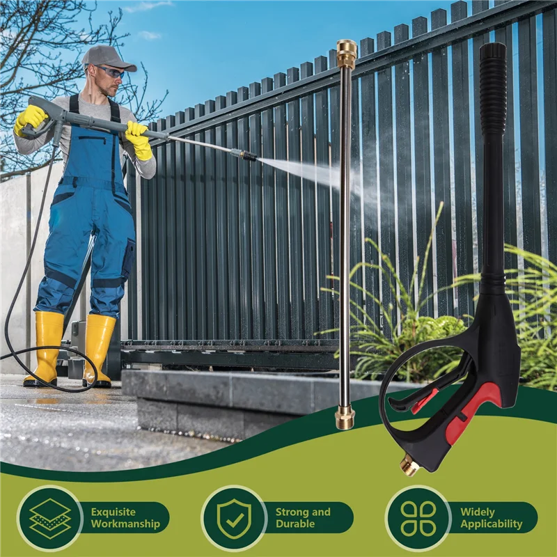 HRBAJ-Hogedruk Auto Power Washer Gun Spray Wand Lance Kit 2000PSI