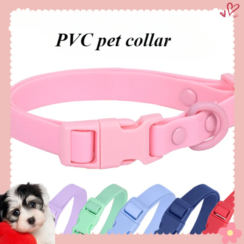 Multi Colored Waterproof Dog Collar Adjustable Quick Release Buckle Collar Leash for Small Medium Large Dogs Collar Perro