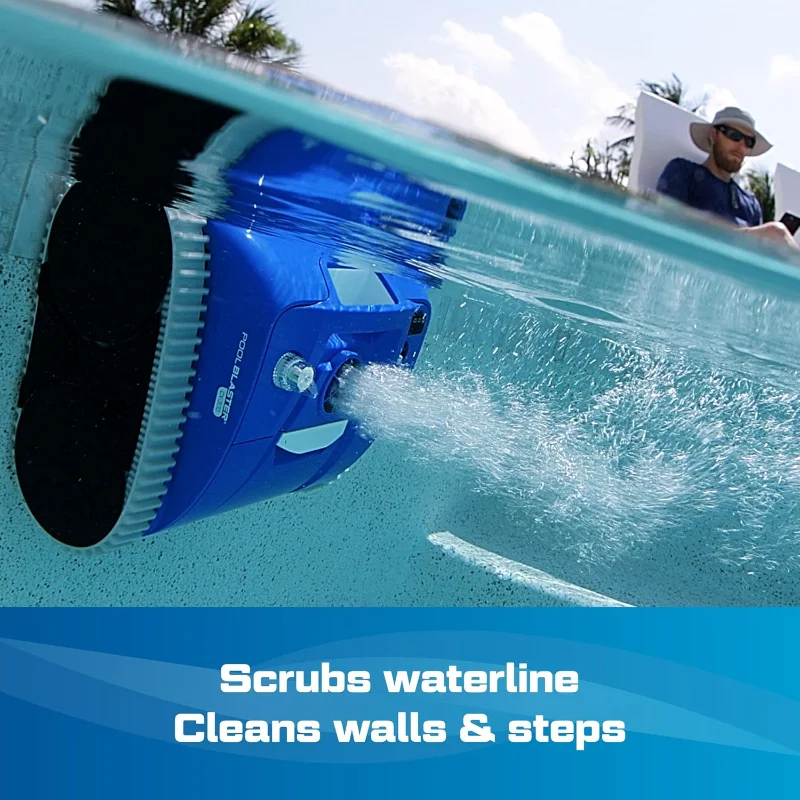 (All-New 2025) POOL BLASTER CX-300 Cordless Robotic Pool Cleaner for Smaller Inground & Above Ground Pools, 2.5 Hr Runtime