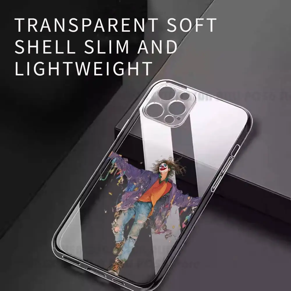 

The Joker For iPhone 17 16 15 14 13 12 11 Pro Max Plus X XS XR Mini Transparent Soft Cover Phone Case