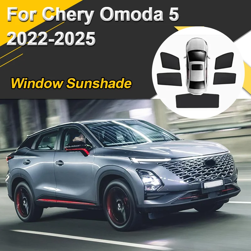 

Car Sun Shades For Chery Omoda 5 C5 FX 2022 2023 2024 2025 Sunshades Magnetic Heat insulation Mesh Window Visor Accessories