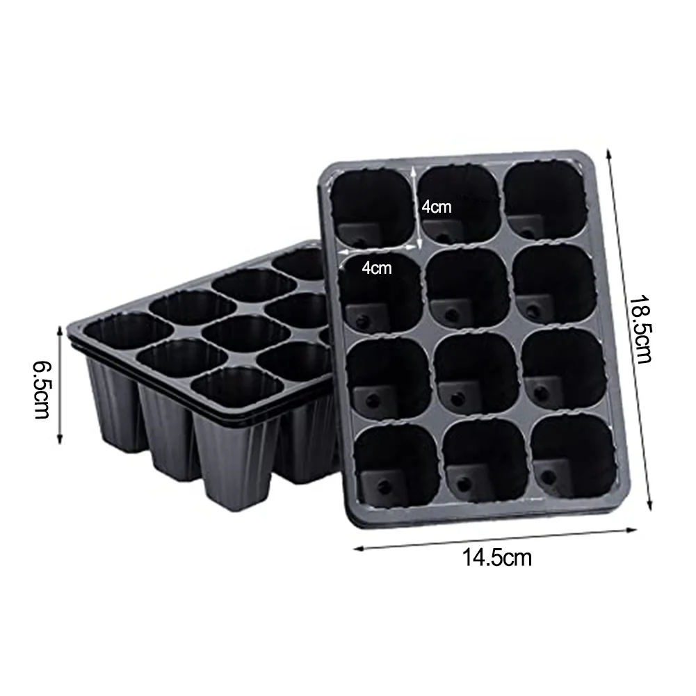 10pcs 12 Cells Plant Starter Trays Seed Starter Trays Germination Propagation Nursery Tray For Vegetable Fruit Flower Seeding