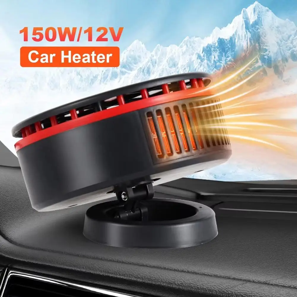 12V Car Heater Fast Heating Heater for Car Windshield Defrosting Defogging 360° Rotatable Warmer Interior Accessories