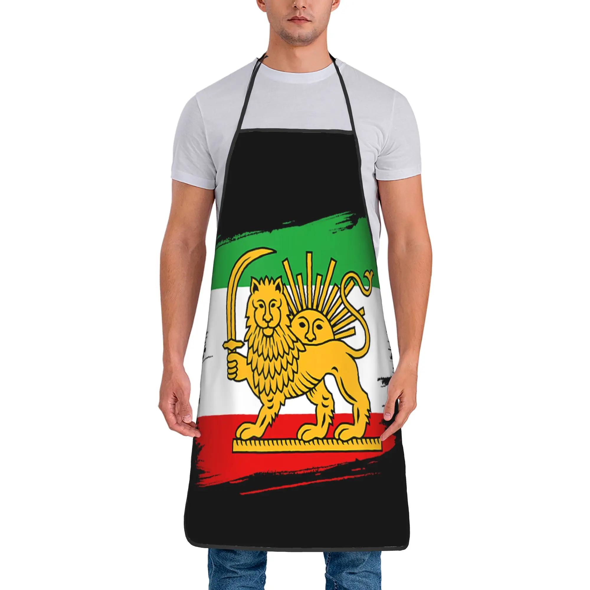 

Iran Persia Apron Cleaning Barber Kitchen Accessories Barbecue Fashion Aprons without Pocket