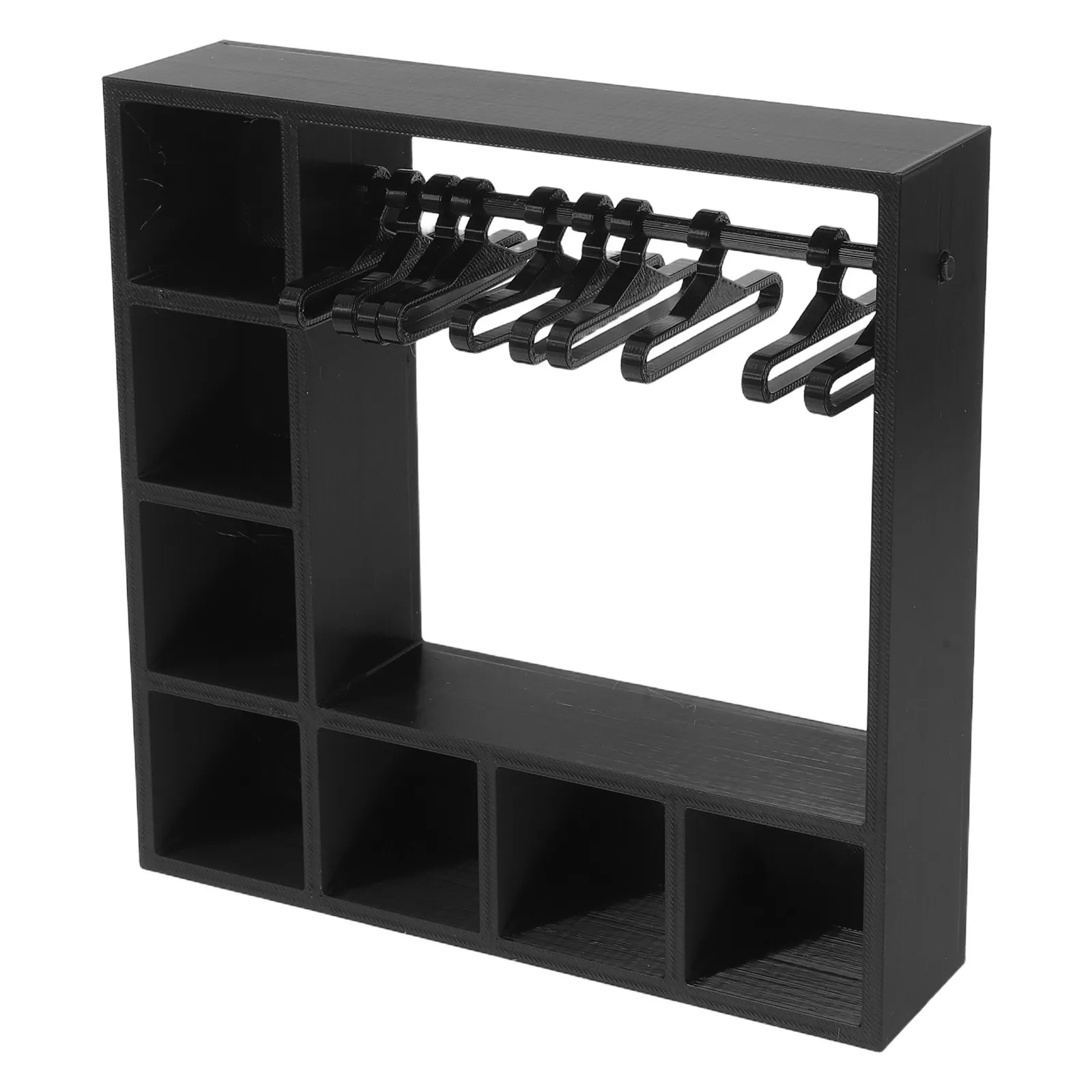 

1 комплект мини-гардероба для кукольного домика 17 см с вешалками и органайзером для хранения одежды для детской игровой комнаты