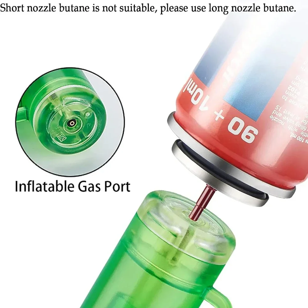 2025  Butane Torch Lighter, Green Flame Jet Lighters, Adjustable Flame Windproof Visible Fuel Tank Kitchen, Outdoor, BBQ - Image 2