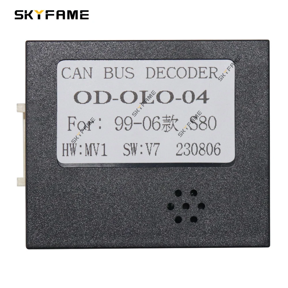 SKYFAME-Adaptador de cablagem de carro, Canbus Box Decoder, Rádio Android, Cabo de alimentação para Volvo S80, XC70, V70, S60, 16Pin