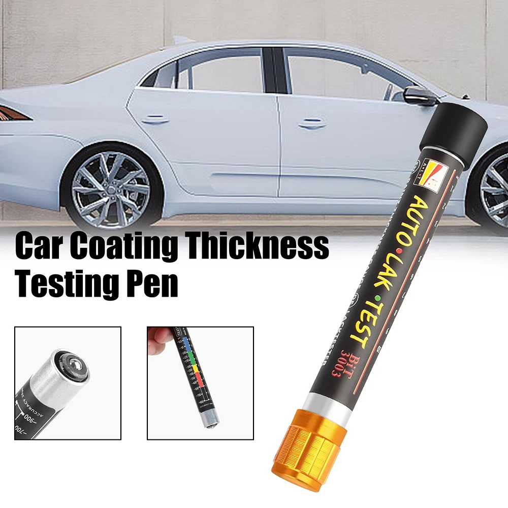 Paint Thickness Tester Auto Paint Coating Detection Pen with Magnetic Tip Scale Indicator Portable