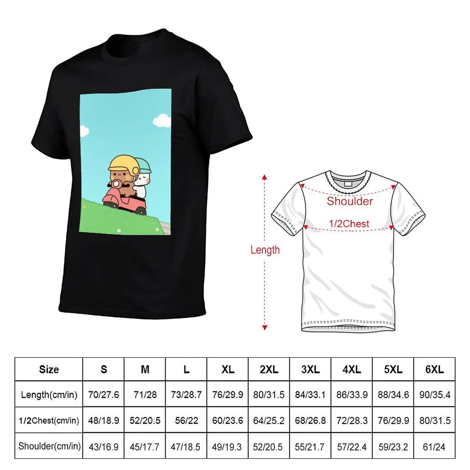 Cute Couple Bubu Dudu Are Going On A Ride T-Shirt t shirt man designer mens graphic t shirts T-Shirt
