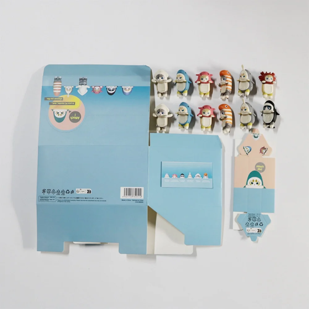 12 Pz/set Mufusand Gatto Fushandi Collezione Del Partito Modello Figure con Scatola Cieca Gioco Alla Moda Decorazione Creativo Regalo Di Compleanno Per Bambini