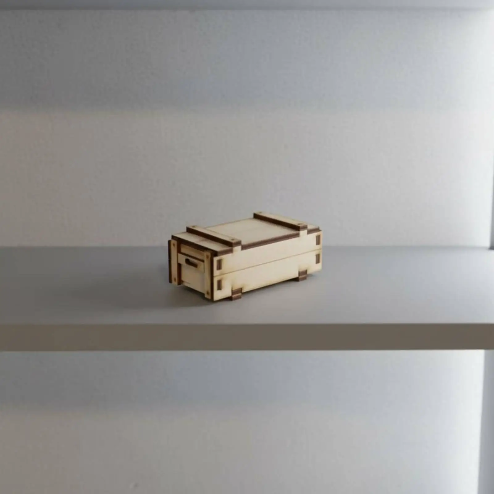 Miniature Storage Wooden Action Figure Rack DIY Organizer Dollhouse Prop Accessory for 1/6 Hot Toy Action Figure