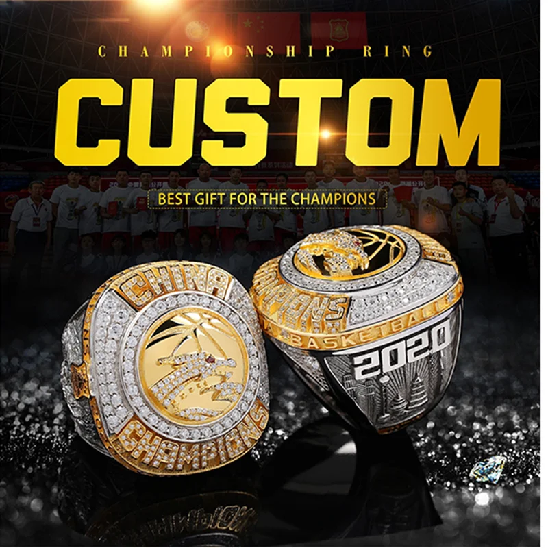 Customized sports competition championship ring, championship team prize gift, basketball, football, rugby, baseball championshi