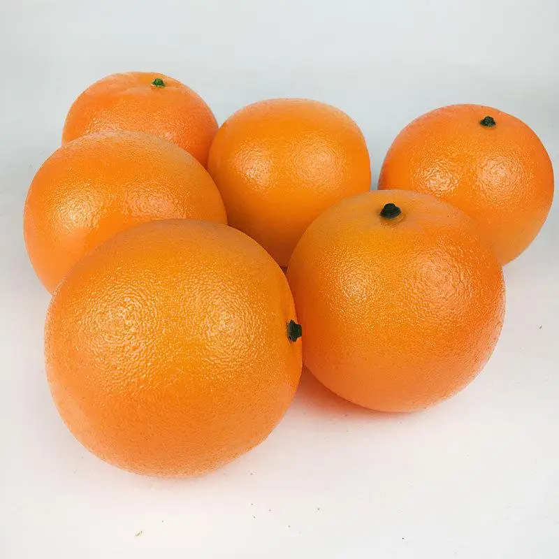 Artificial Orange Realistic Lifelike Plastic Fruit for Kindergarten Craft DIY Projects Home Decor Photo Studio Display Setting