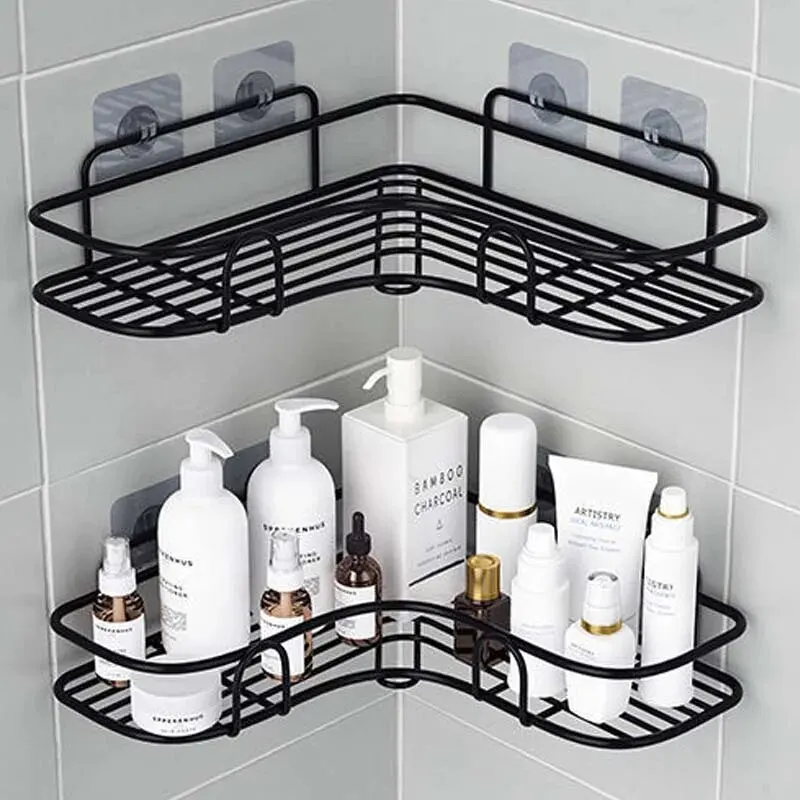 Nicht perforierte selbst klebende Waschbecken Küchen arbeits platte dreieckige rechteckige Hohl regal Bad liefert Lager regal