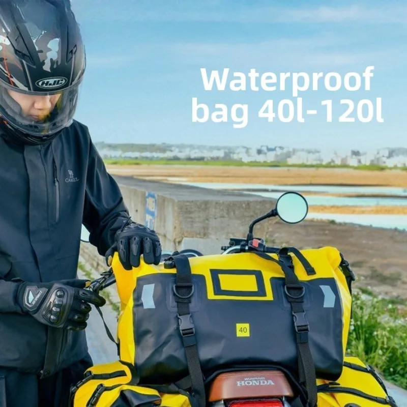 

Motorcycle Dry Bag Waterproof Reflective Tail Duffle Bag Skiing Travel Hiking Camping Boating Riding Fishing Outdoor Luggage