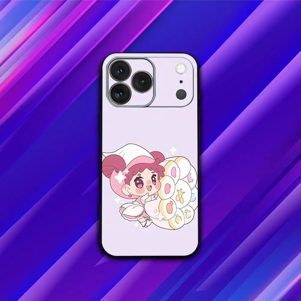 حافظة هاتف M-Magical Anime Do-Re-Mi لهاتف iPhone 17,16,15,14,13,12,11,Pro,Max,Plus,X,XS,SE4,E,Mini,Soft Black Case