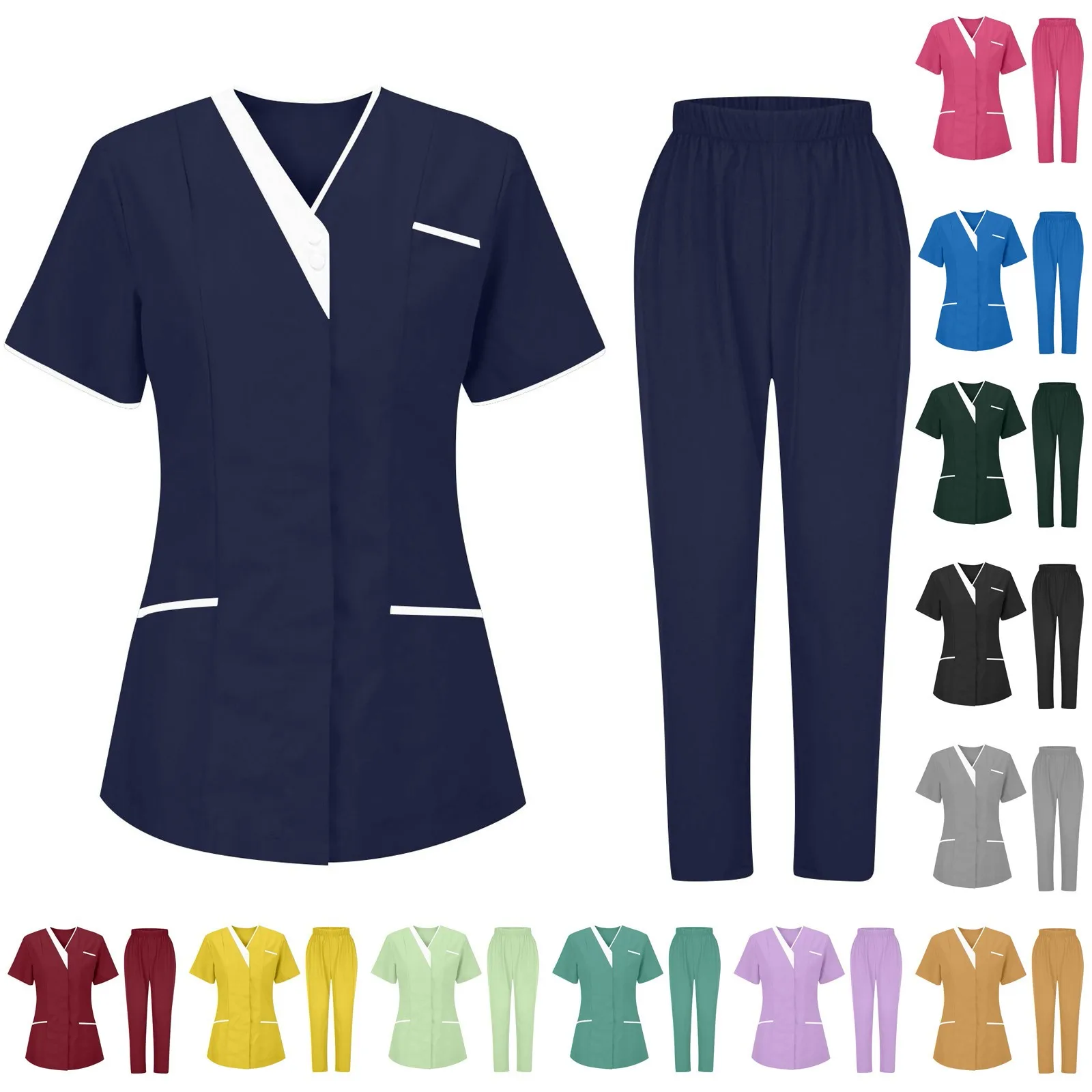 Accesorios hospitalarios, ropa de trabajo para médico y dentista, conjunto de ropa de trabajo, pantalones superiores de Spa, venta al por mayor, uniforme médico para quirófano