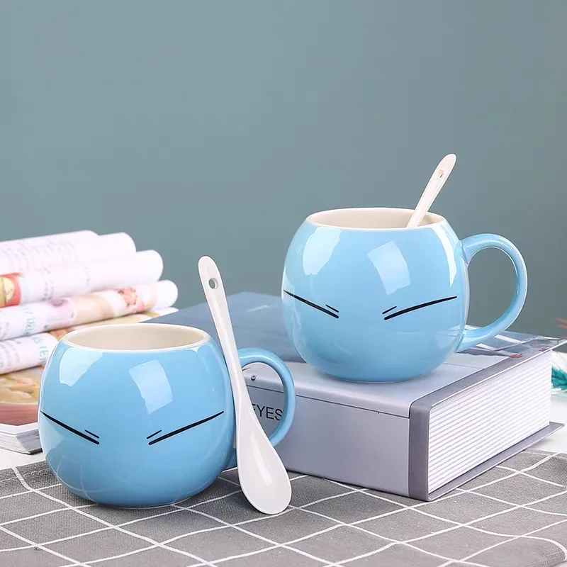 Kawaii الكرتون Tensei Shitara الوحل داتا كين ريمورو تيمبيست كوب سيراميك أنيمي ألعاب شخصيات الحركة ريمورو فنجان القهوة القدح أرقام