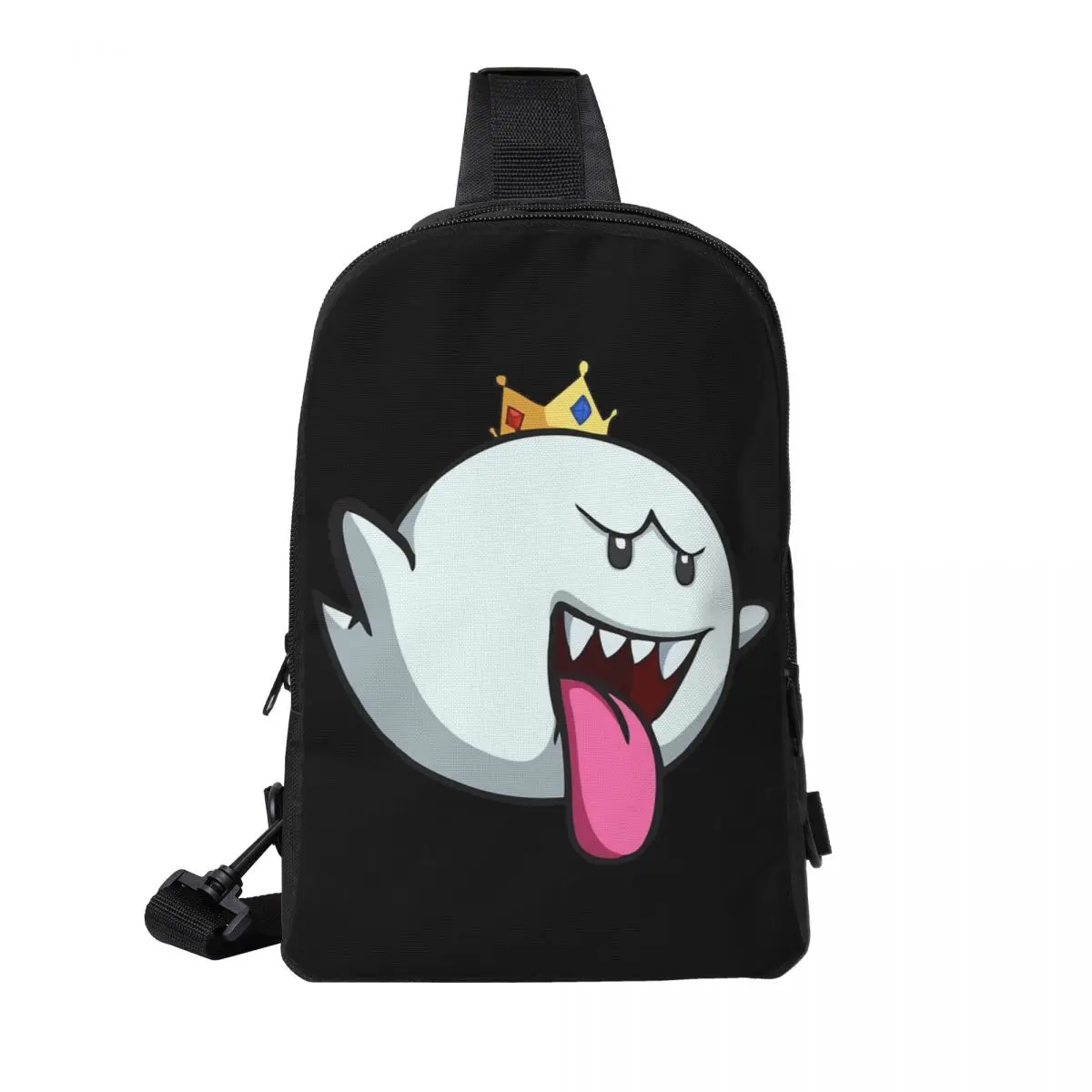 

King Boo Chest Bag Men Sling Crossbody Backpack Chest Bag Traveling Hiking Daypack Shoulder Bag