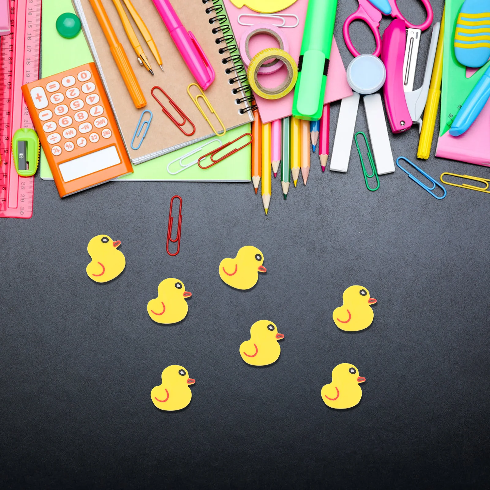 

50Pcs Mini Erasers Duck Shape Bulk Cute Cartoon Erasers for Kids School Stationery Supplies Bulk Miniature Eraser