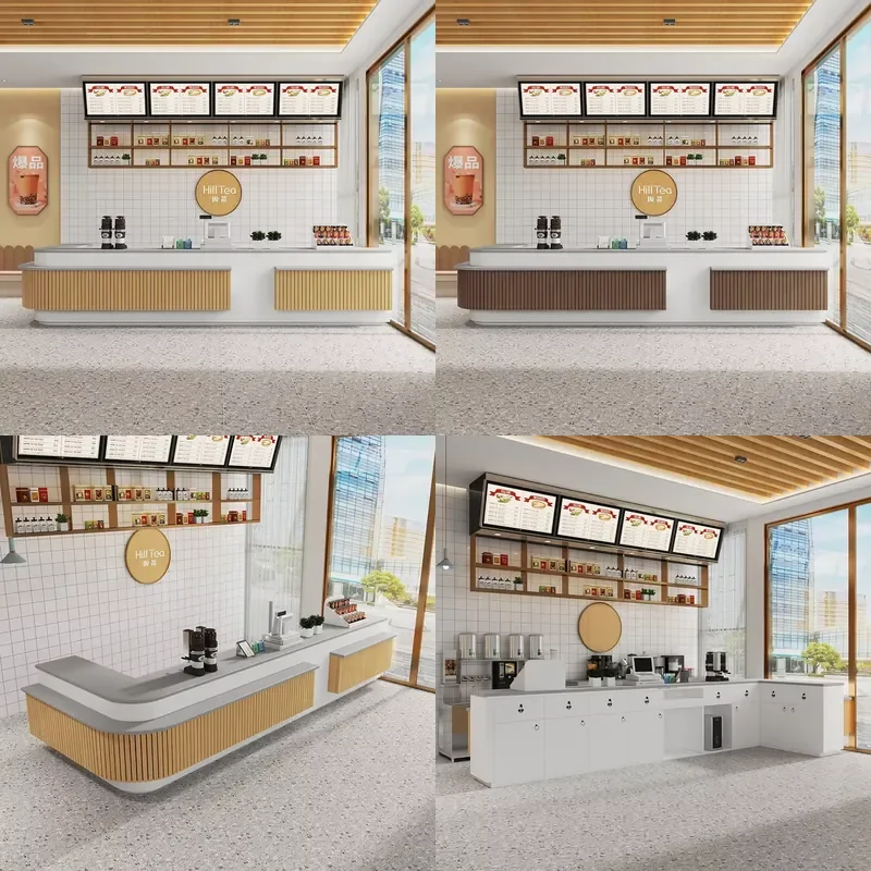 for Custom Acrylic Bar Counter  Nightclub Restaurant Milk Tea Shop Checkout Desk Modern Design