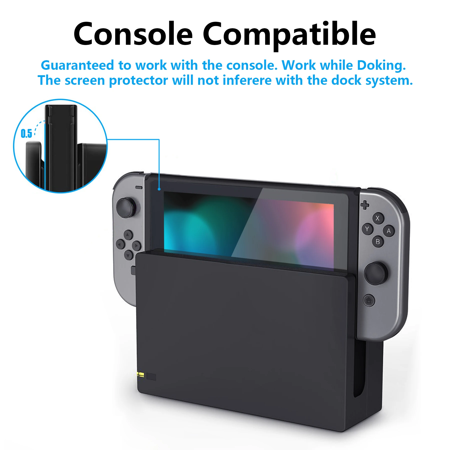 Набор из 2 ультратонких антибликовых протекторов для экрана для Nintendo Switch